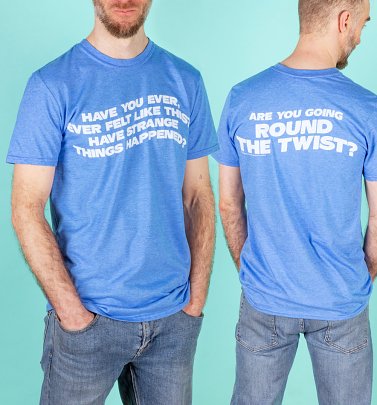 Round The Twist Theme Tune Back Print Blue T-Shirt