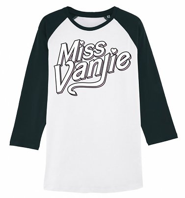 RuPaul's Drag Race Inspired Miss Vanjie White And Black Raglan Baseball Shirt RuPaul's Drag Race Inspired Miss Vanjie White And Black Raglan Baseball Shirt