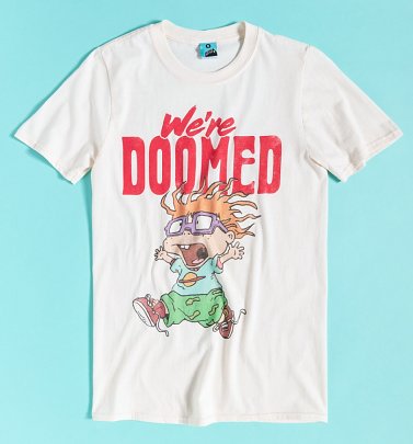Rugrats Chuckie We're Doomed Ecru T-Shirt Rugrats Chuckie We're Doomed Ecru T-Shirt