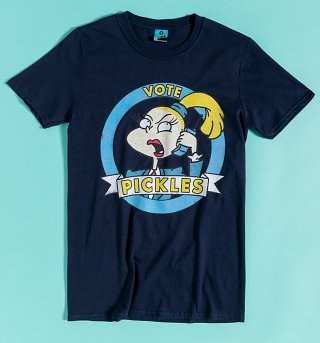 Rugrats Vote Pickles Navy T-Shirt Rugrats Vote Pickles Navy T-Shirt