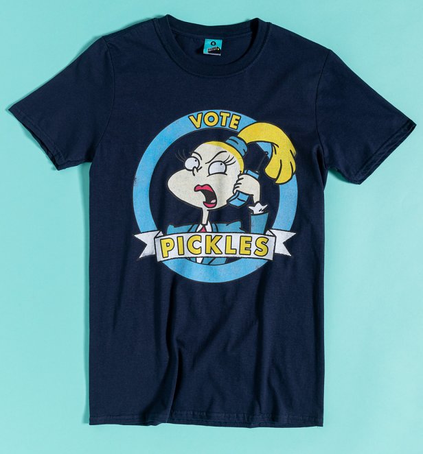 Rugrats Vote Pickles Navy T-Shirt