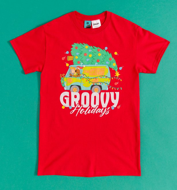 Scooby-Doo Groovy Holidays Red T-Shirt