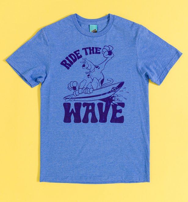 Scooby Doo Ride The Wave Blue Marl T-Shirt Scooby Doo Ride The Wave Blue Marl T-Shirt