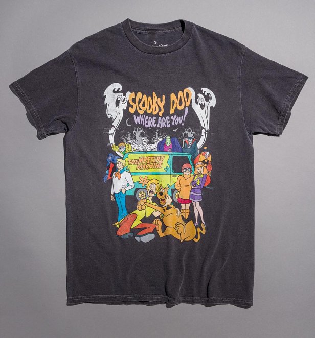 Scooby Doo and Shaggy Mystery Inc Men's Black Graphic Tee - S