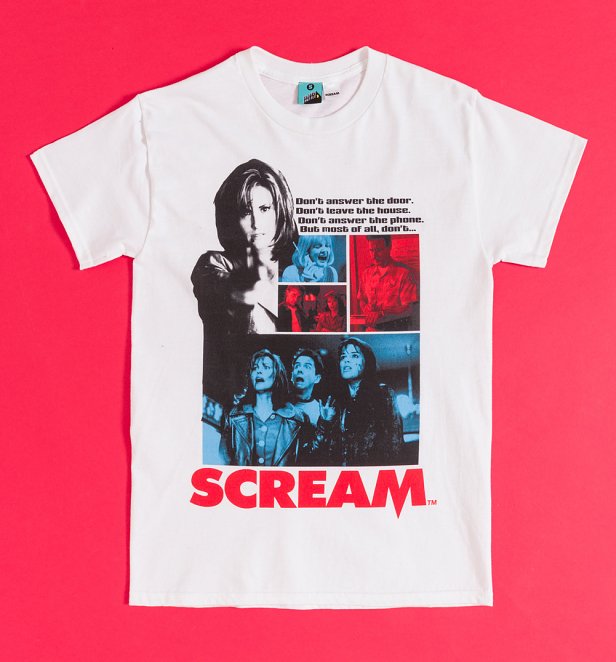 Scream Movie Montage White T-Shirt Scream Movie Montage White T-Shirt