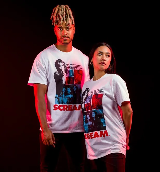 Scream Movie Montage White T-Shirt