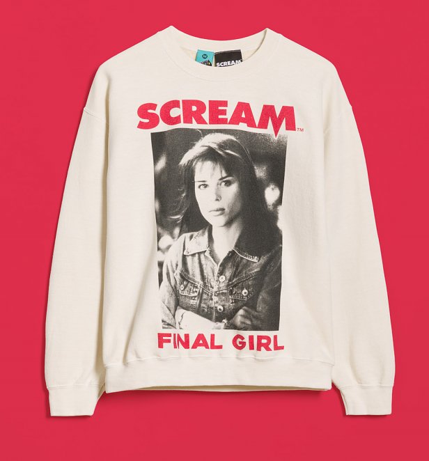 Scream Sidney Prescott Final Girl Vintage Wash Natural Sweater Scream Sidney Prescott Final Girl Vintage Wash Natural Sweater