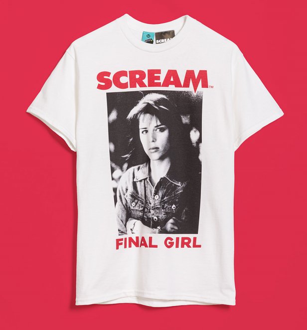 Scream Sidney Prescott Final Girl White T-Shirt Scream Sidney Prescott Final Girl White T-Shirt
