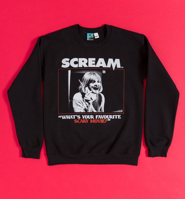 Scream What's Your Favourite Scary Movie Black Sweater Scream What's Your Favourite Scary Movie Black Sweater