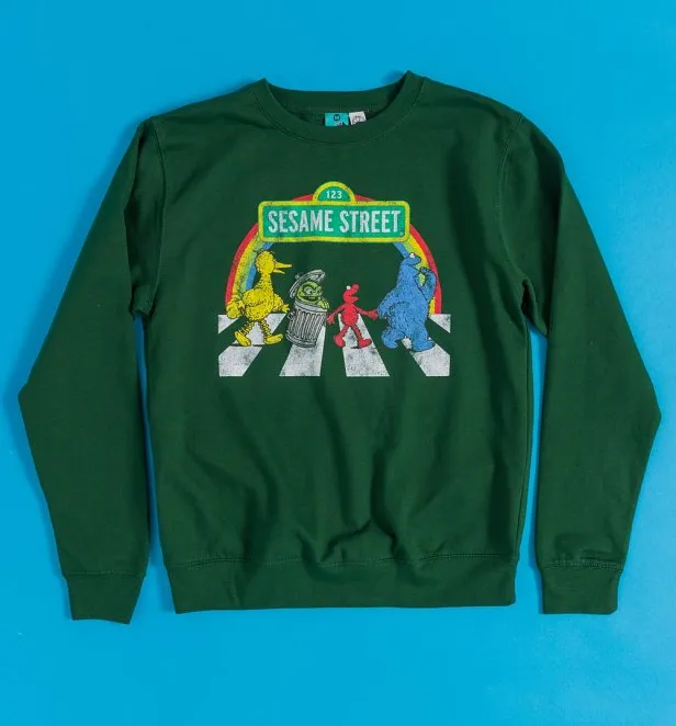 Sesame Street Abbey Road Green Sweater