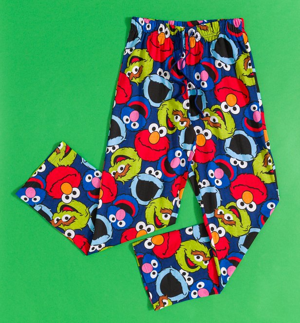 Sesame Street Characters All Over Print Lounge Pants
