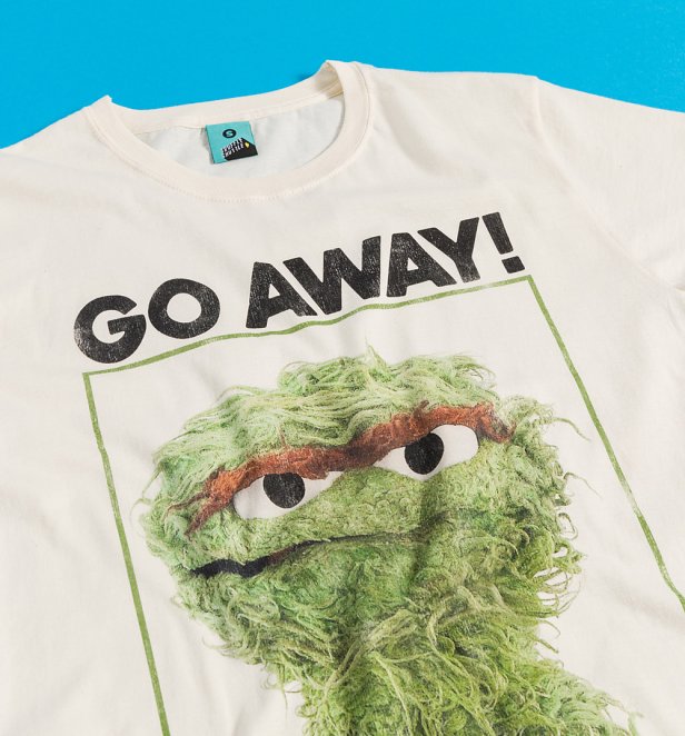 Sesame Street Oscar Go Away Natural T-Shirt