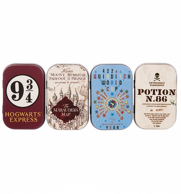 Set Of Four Harry Potter Mini Tins Set Of Four Harry Potter Mini Tins