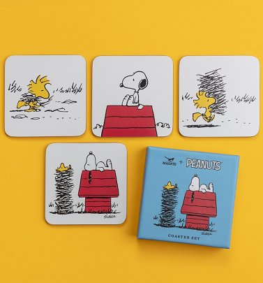 Set of Four Peanuts Snoopy Coasters