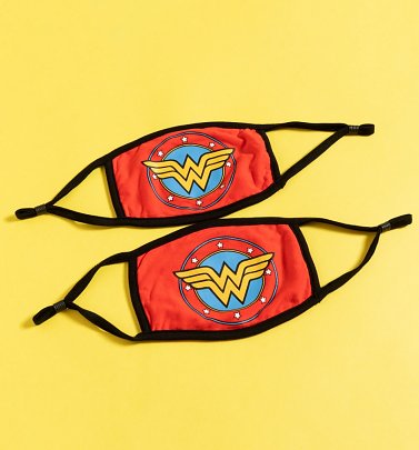 Set of Two DC Comics Wonder Woman Face Masks Set of Two DC Comics Wonder Woman Face Masks