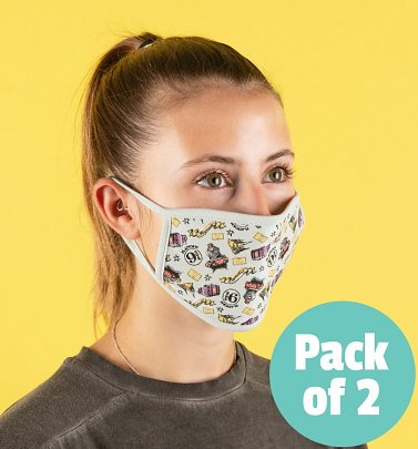 Set of Two Harry Potter Hogwarts Express Face Masks Set of Two Harry Potter Hogwarts Express Face Masks