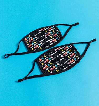 Set of Two Pac-Man Game Over Face Masks Set of Two Pac-Man Game Over Face Masks