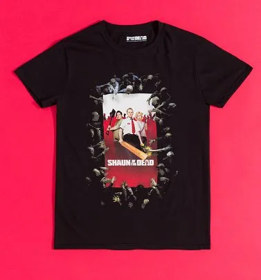 ミュージシャン 00s SHAUN OF THE DEAD T-shirt Shaun Of The Dead Poster Black T-Shirt