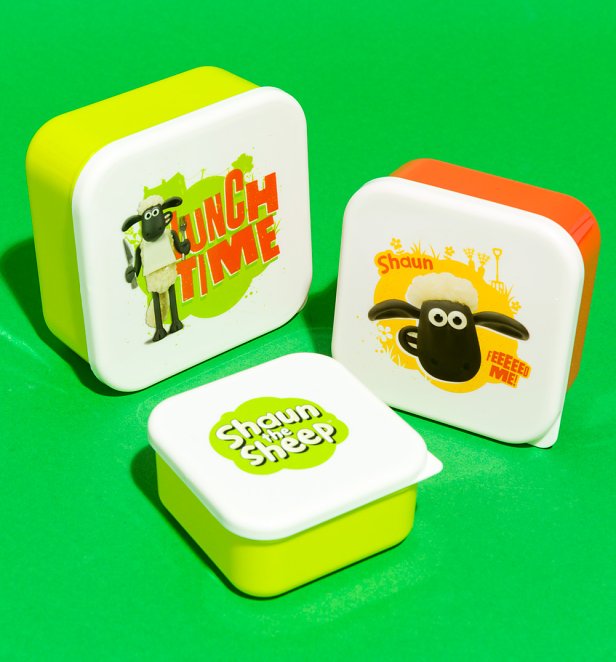 Shaun The Sheep Set Of 3 Snack Boxes