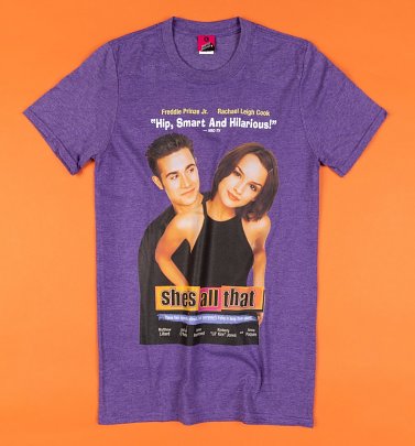 She's All That Movie Poster Purple T-Shirt She's All That Movie Poster Purple T-Shirt