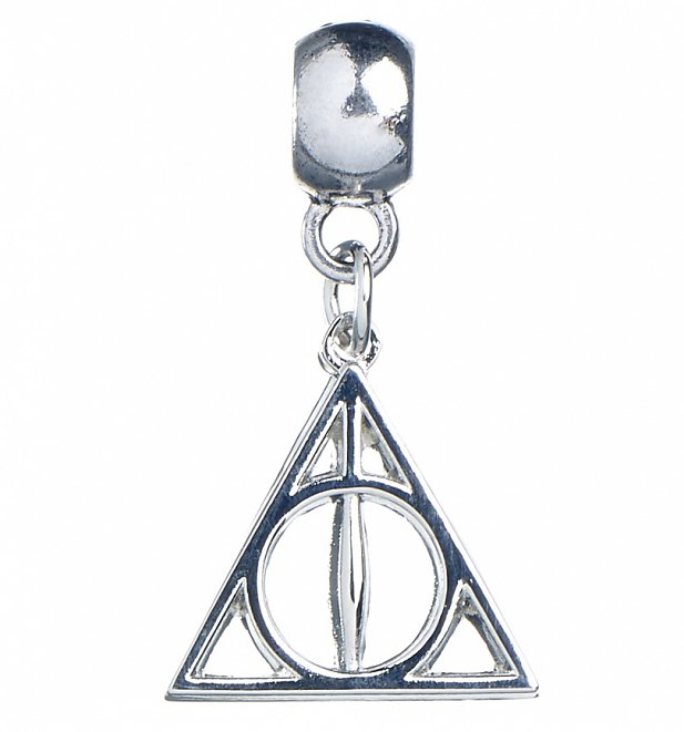 Silver Plated Harry Potter Deathly Hallows Slider Charm Silver Plated Harry Potter Deathly Hallows Slider Charm