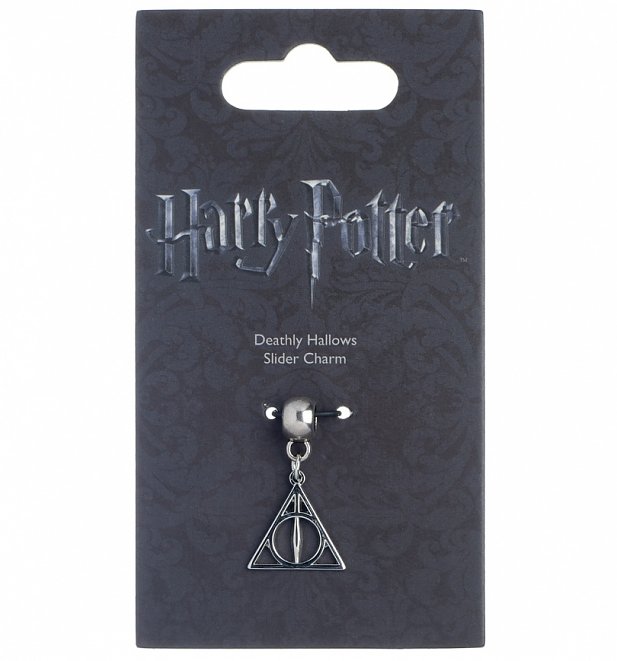 Silver Plated Harry Potter Deathly Hallows Slider Charm Silver Plated Harry Potter Deathly Hallows Slider Charm