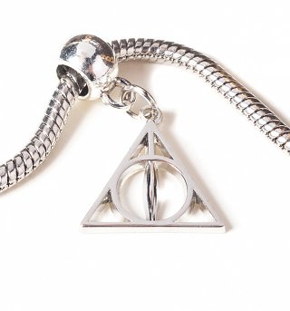 Silver Plated Harry Potter Deathly Hallows Slider Charm