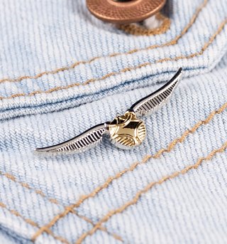 Silver Plated Harry Potter Golden Snitch Pin Badge Silver Plated Harry Potter Golden Snitch Pin Badge