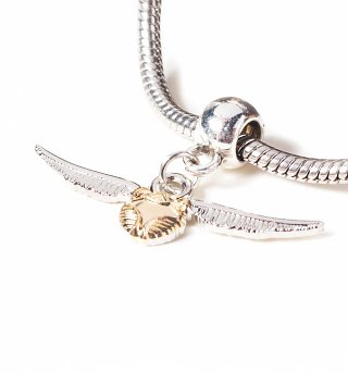 Silver Plated Harry Potter Golden Snitch Slider Charm Silver Plated Harry Potter Golden Snitch Slider Charm