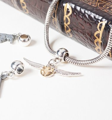 Silver Plated Harry Potter Golden Snitch Slider Charm Silver Plated Harry Potter Golden Snitch Slider Charm