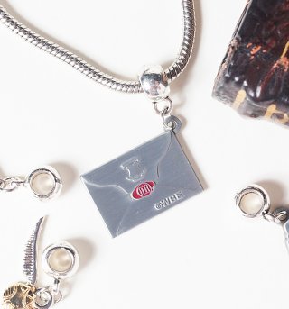 Silver Plated Harry Potter Hogwarts Letter Slider Charm Silver Plated Harry Potter Hogwarts Letter Slider Charm