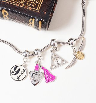 Silver Plated Harry Potter Icons Set of 4 Slider Charms Silver Plated Harry Potter Icons Set of 4 Slider Charms