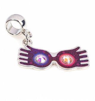 Silver Plated Harry Potter Luna Lovegood Glasses Slider Charm Silver Plated Harry Potter Luna Lovegood Glasses Slider Charm