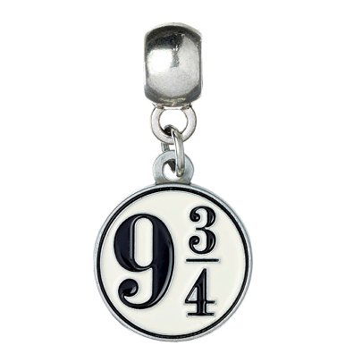 Silver Plated Harry Potter Platform 9 And 3/4 Slider Charm Silver Plated Harry Potter Platform 9 And 3/4 Slider Charm