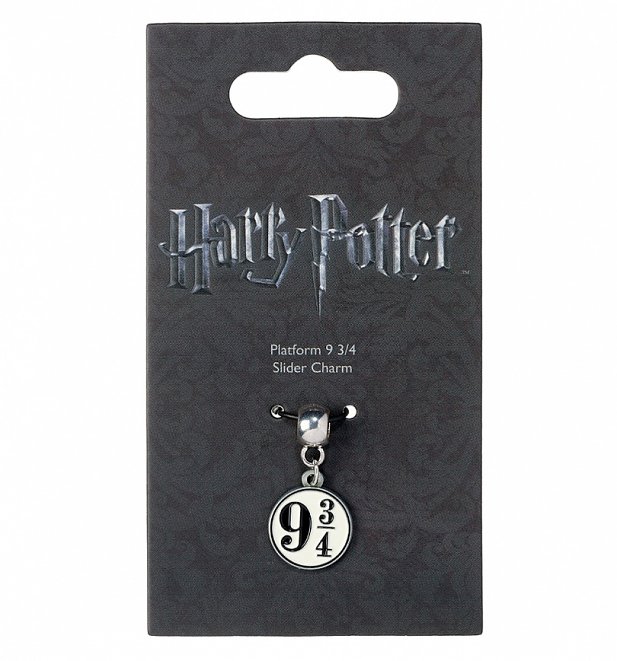 Silver Plated Harry Potter Platform 9 And 3/4 Slider Charm Silver Plated Harry Potter Platform 9 And 3/4 Slider Charm