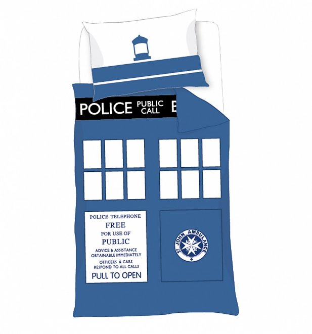 Doctor Who Timelord TARDIS Single Duvet Cover Set Doctor Who Timelord TARDIS Single Duvet Cover Set