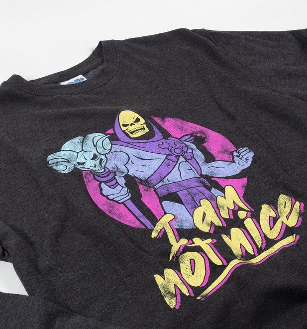 Skeletor I Am Not Nice Black Heather Sweater Skeletor I Am Not Nice Black Heather Sweater