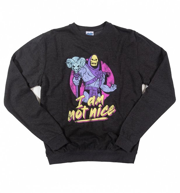 Skeletor I Am Not Nice Black Heather Sweater Skeletor I Am Not Nice Black Heather Sweater