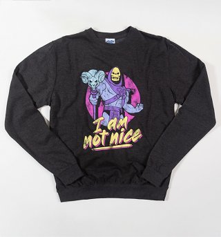 Skeletor I Am Not Nice Black Heather Sweater Skeletor I Am Not Nice Black Heather Sweater