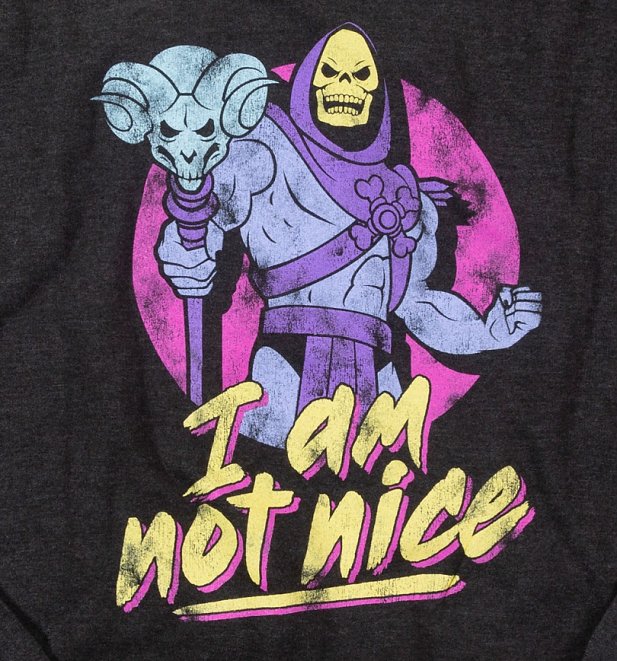 Skeletor I Am Not Nice Black Heather Sweater Skeletor I Am Not Nice Black Heather Sweater