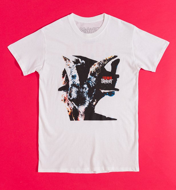 Slipknot Iowa White T-Shirt With Back Print Slipknot Iowa White T-Shirt With Back Print