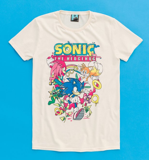 Sonic, Tails And Knuckles Natural T-Shirt