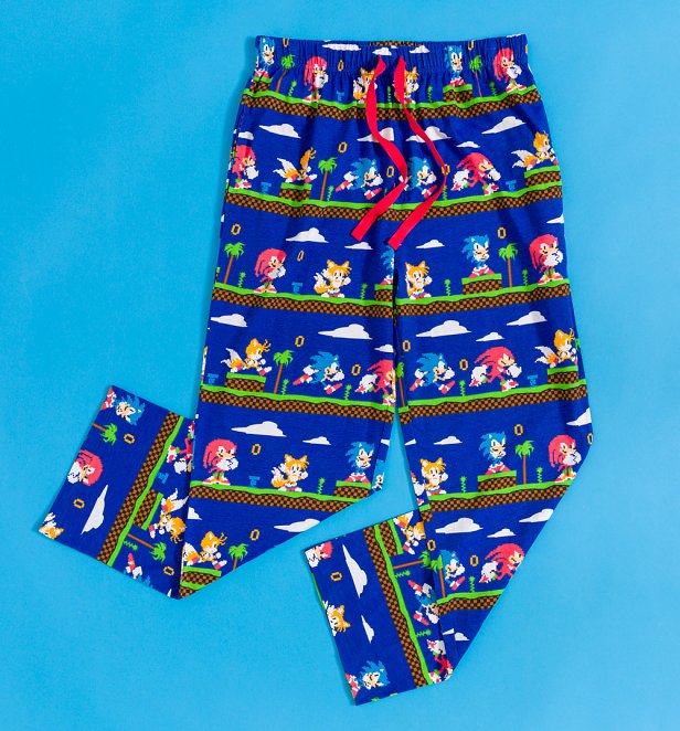 Sonic The Hedgehog Pixel Scene Lounge Pants Sonic The Hedgehog Pixel Scene Lounge Pants