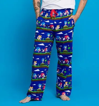 Sonic The Hedgehog Pixel Scene Lounge Pants
