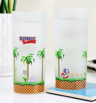 Sonic The Hedgehog Set of 2 Glasses Sonic The Hedgehog Set of 2 Glasses