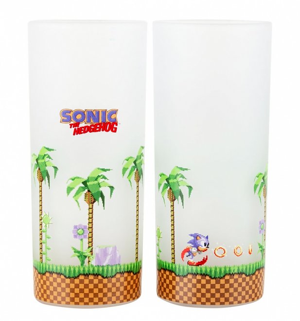 Sonic The Hedgehog Set of 2 Glasses Sonic The Hedgehog Set of 2 Glasses