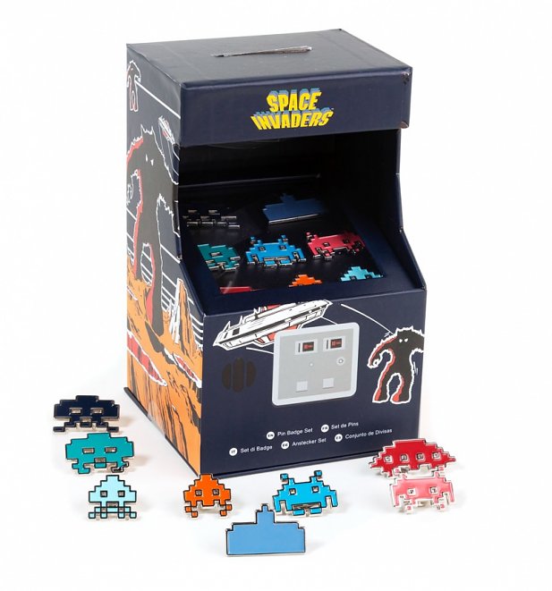 Space Invaders Arcade Pin Badge Set Space Invaders Arcade Pin Badge Set