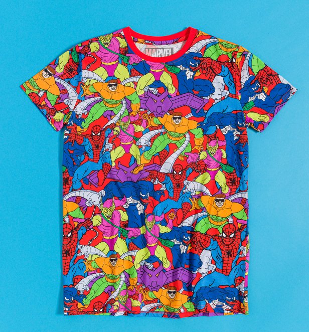 Spider-Man All Over Print T-Shirt from Cakeworthy