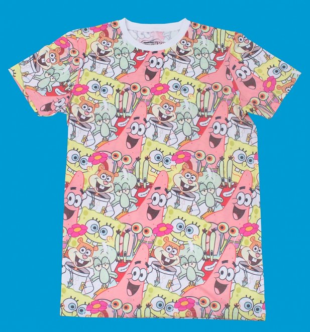 SpongeBob SquarePants All Over Print T-Shirt from Cakeworthy