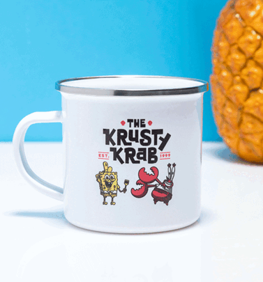 SpongeBob SquarePants The Krusty Krab Enamel Mug